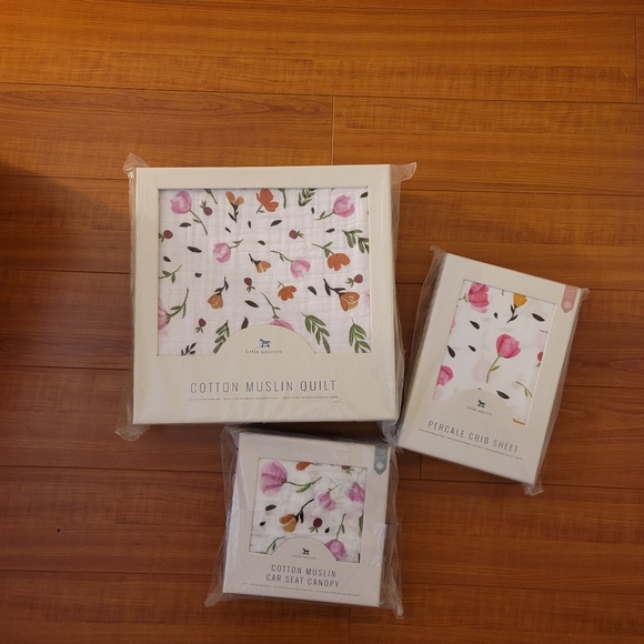 NWT Little Unicorn 3 pc Bundle Quilt Crib Sheet - Picture 11 of 11